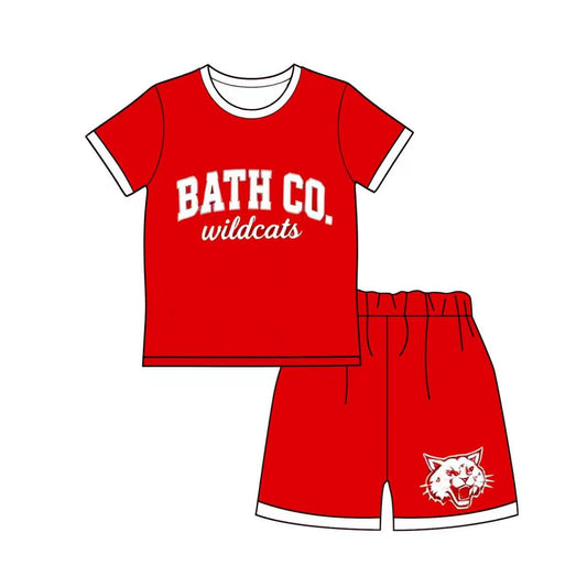 Custom team short sleeve top matching shorts boy summer outfit