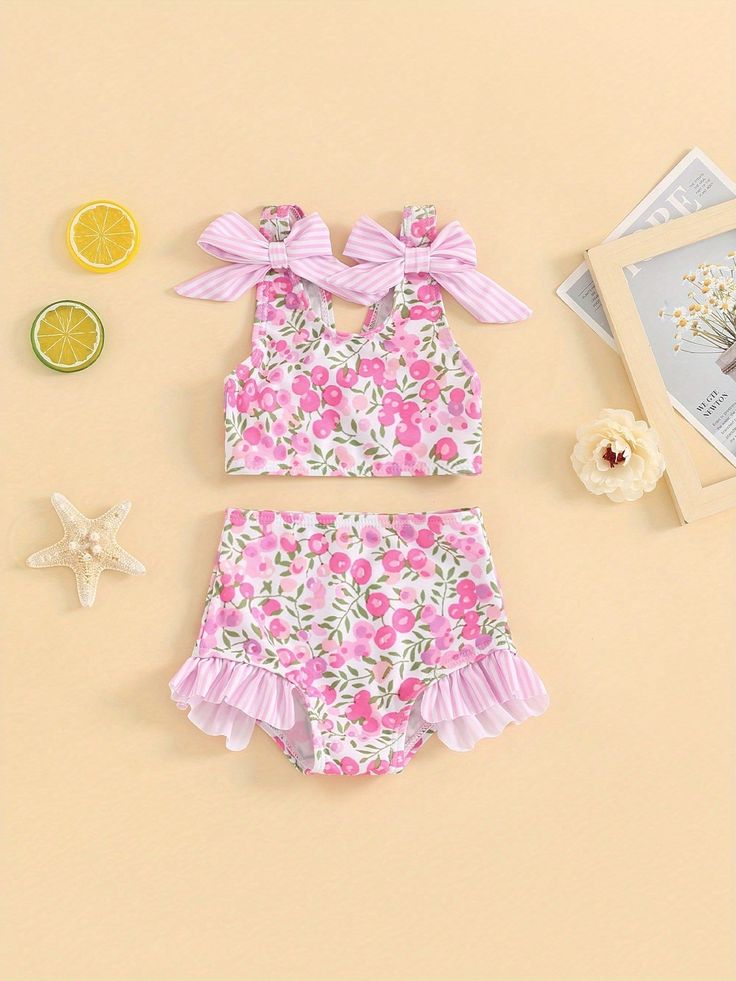 Baby girls wholesale two pieces summer swimwear