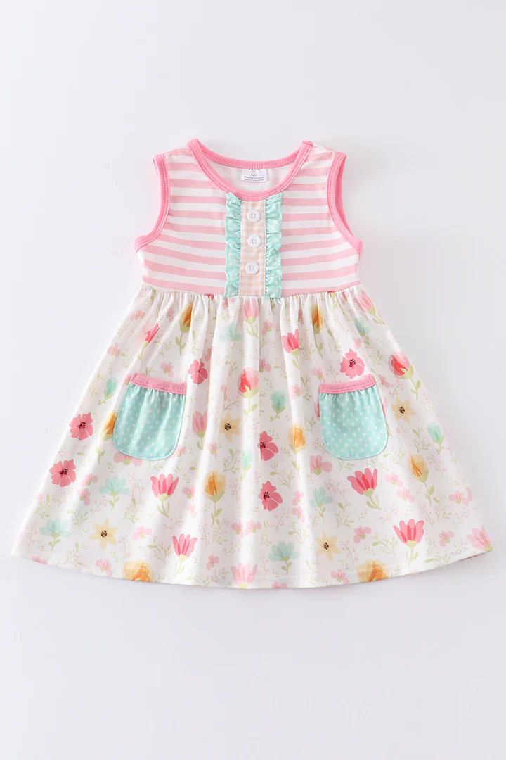 girls wholesale boutique floral dress