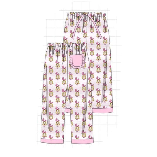 adult women christmas green face milk silk pants