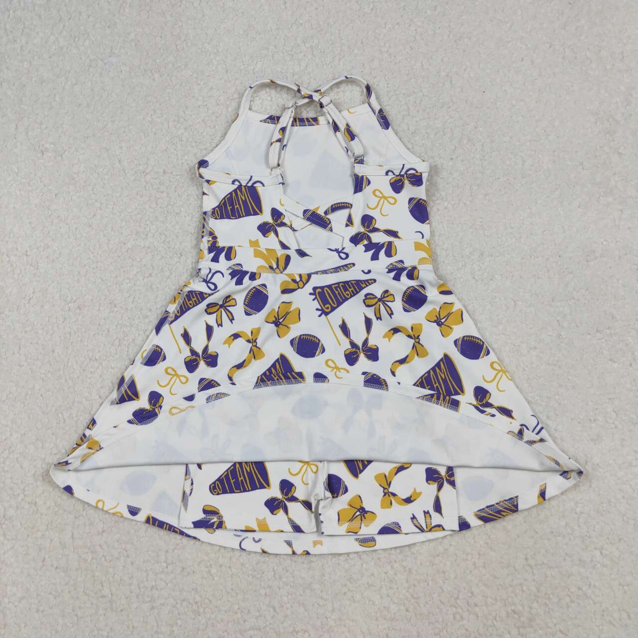 Baby girls custom team active wear athletic summer yoga dress