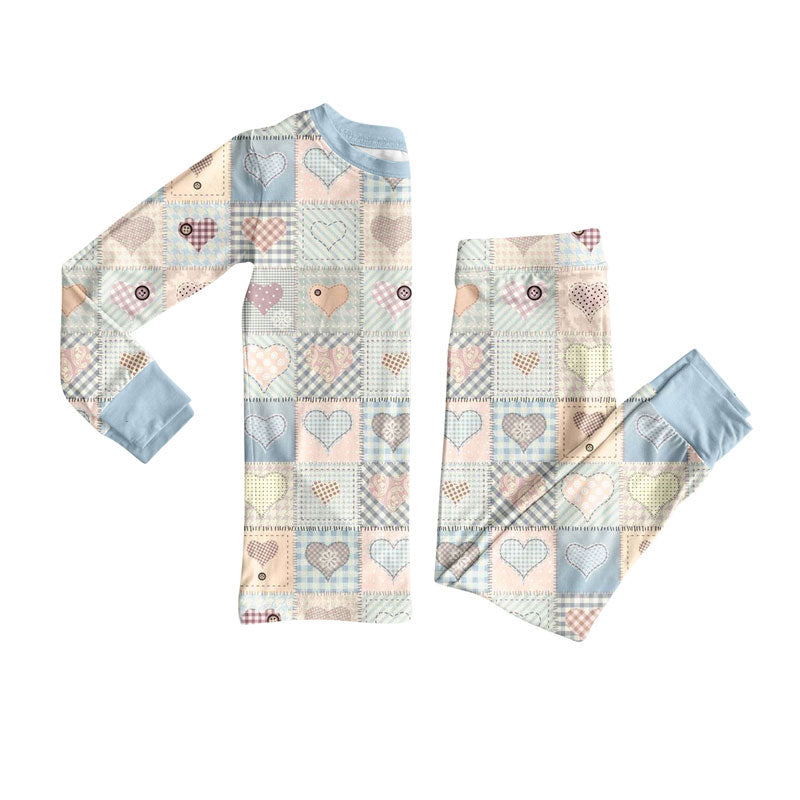 Heart design kids pajama set wholesal factory price