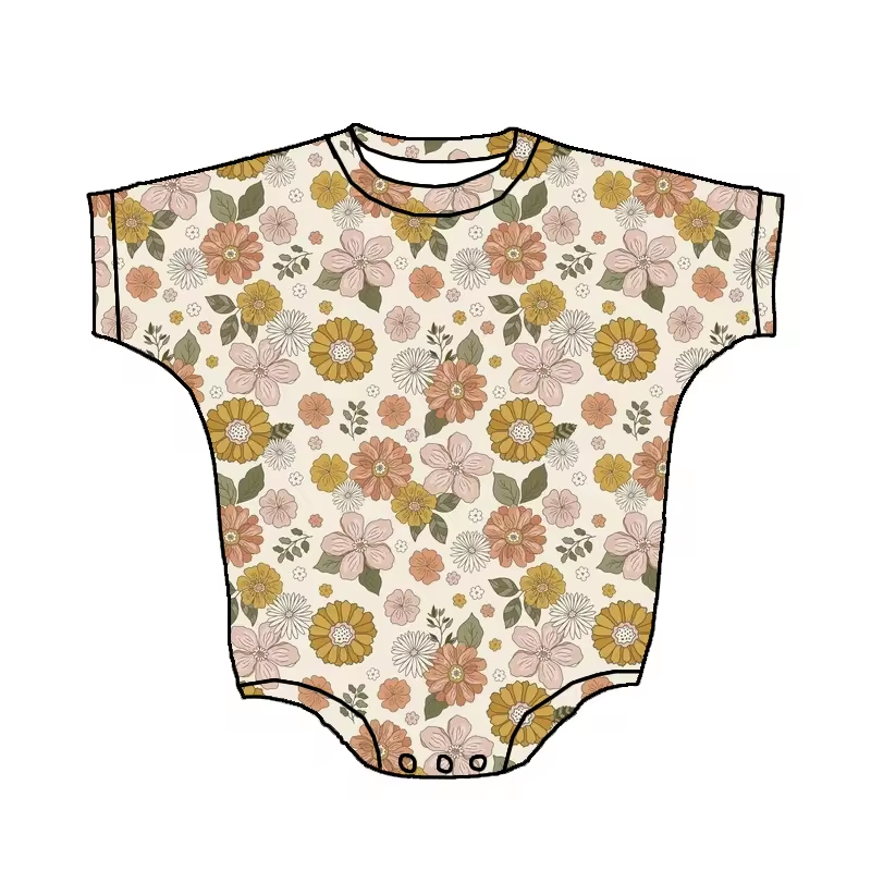infant baby girls wholesale floral romper