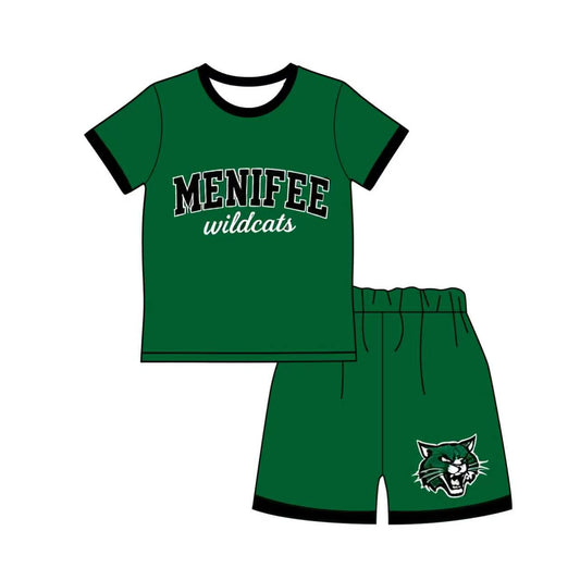 Custom team short sleeve top matching shorts boy summer outfit