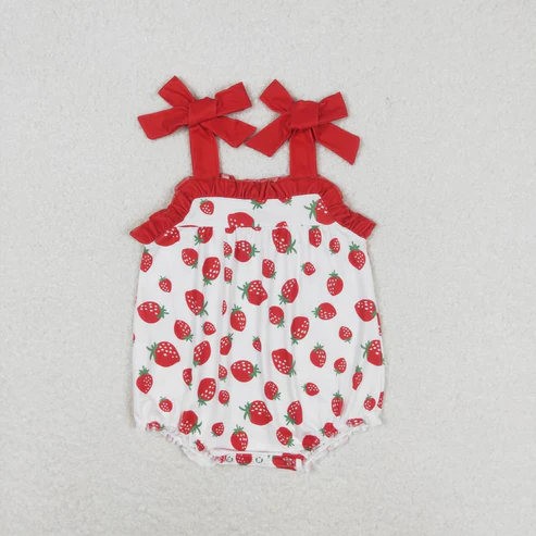 best sister strawberry matching outfit baby  sibling set