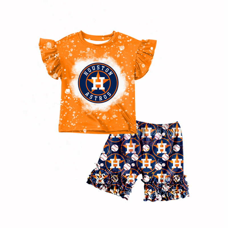 baby girls  team design summer shorts outfit