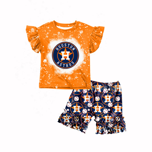 baby girls  team design summer shorts outfit
