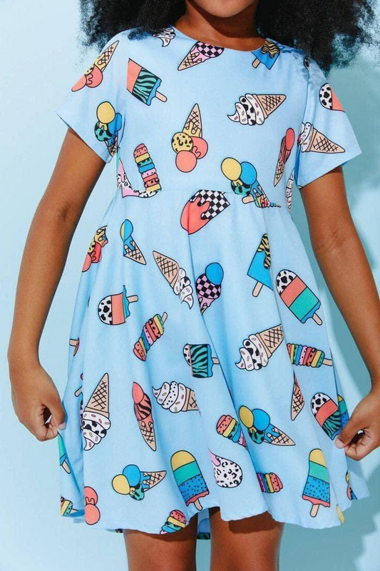 wholesale girls summer print dress