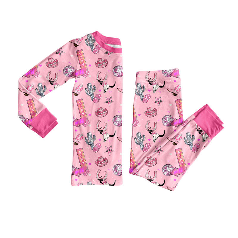 Western design kids pajama set wholesal factory price