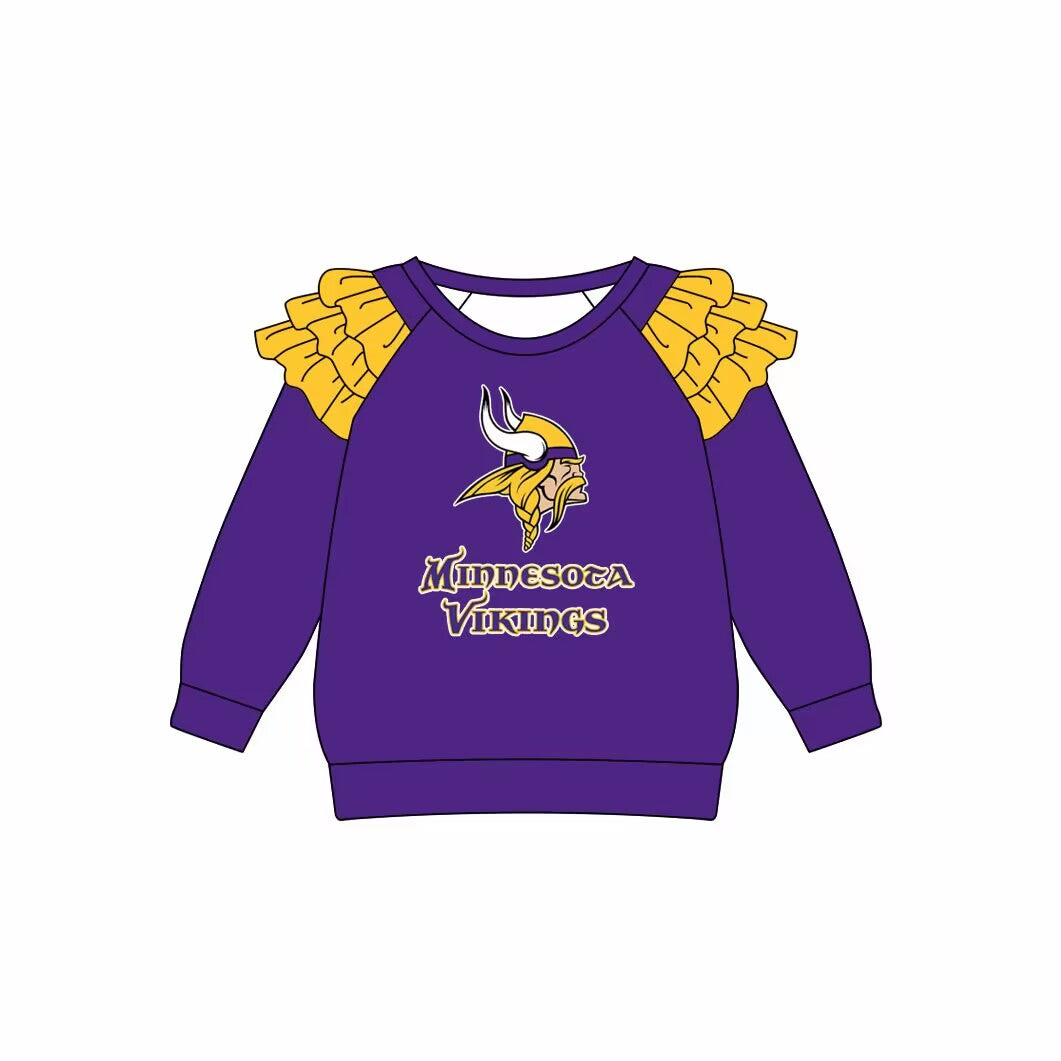 baby girl long sleeve custom team top