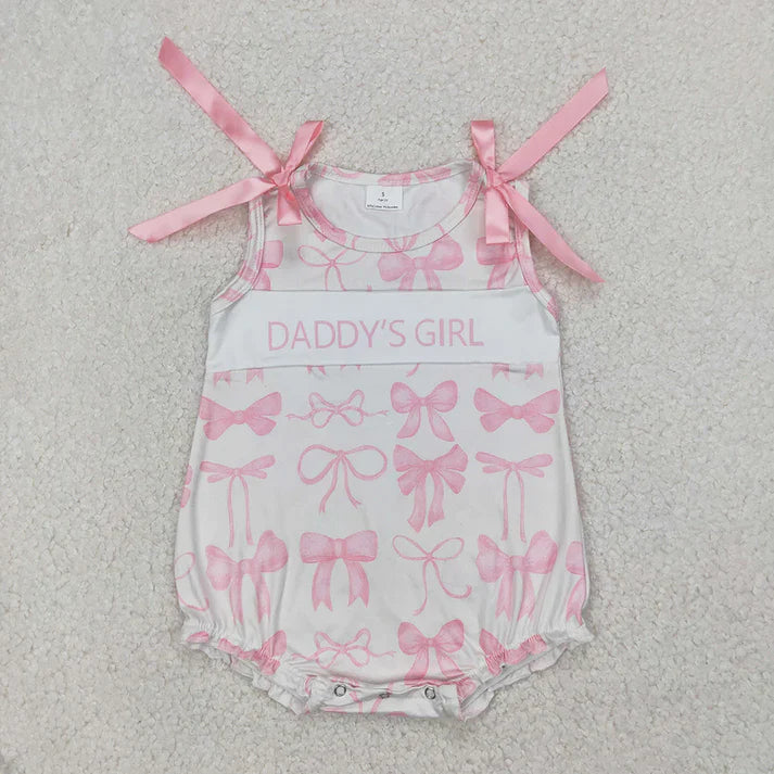 Daddys girl pink bow summer dress