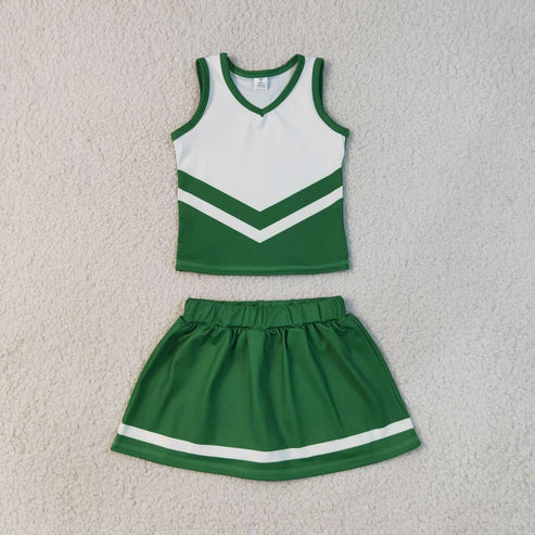 Black top matching skorts girls summer yoga outfit