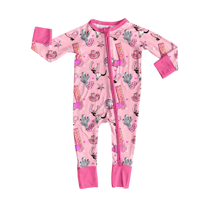 Toddle baby western design long sleeve romper wholesale factory price