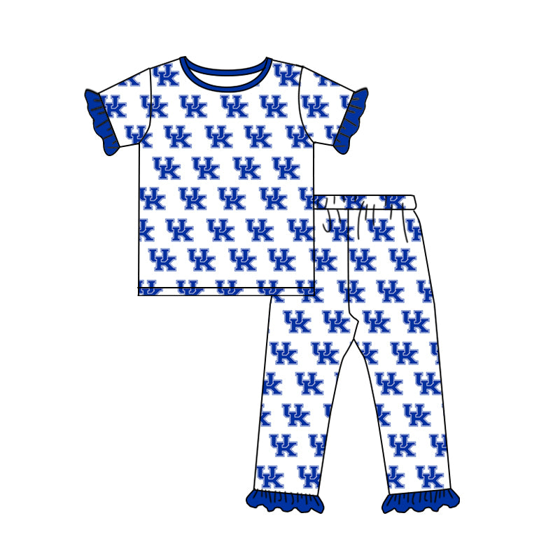 toddle baby girls basketball uk team short sleeve pajama set