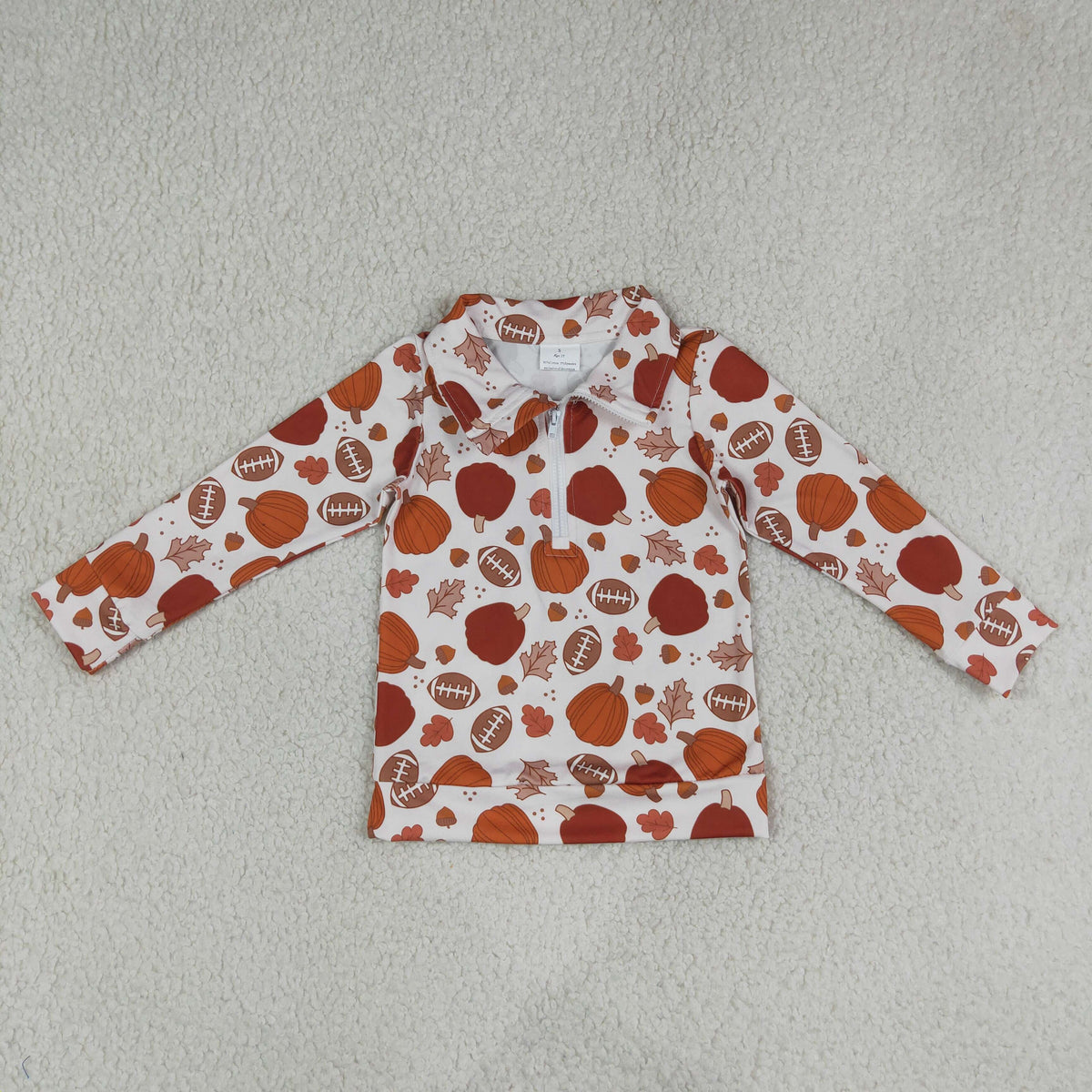 Fall pumpkin boys long sleeve thanksgiving pajama set outfit