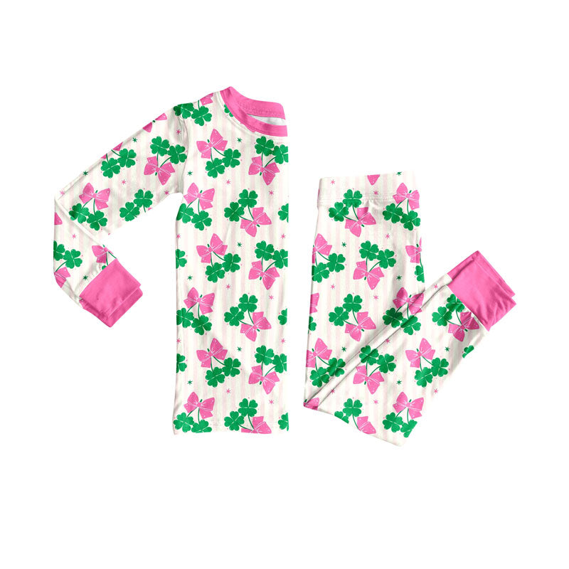 Saint Patrick's Day kids long sleeve pajama set wholesal factory price
