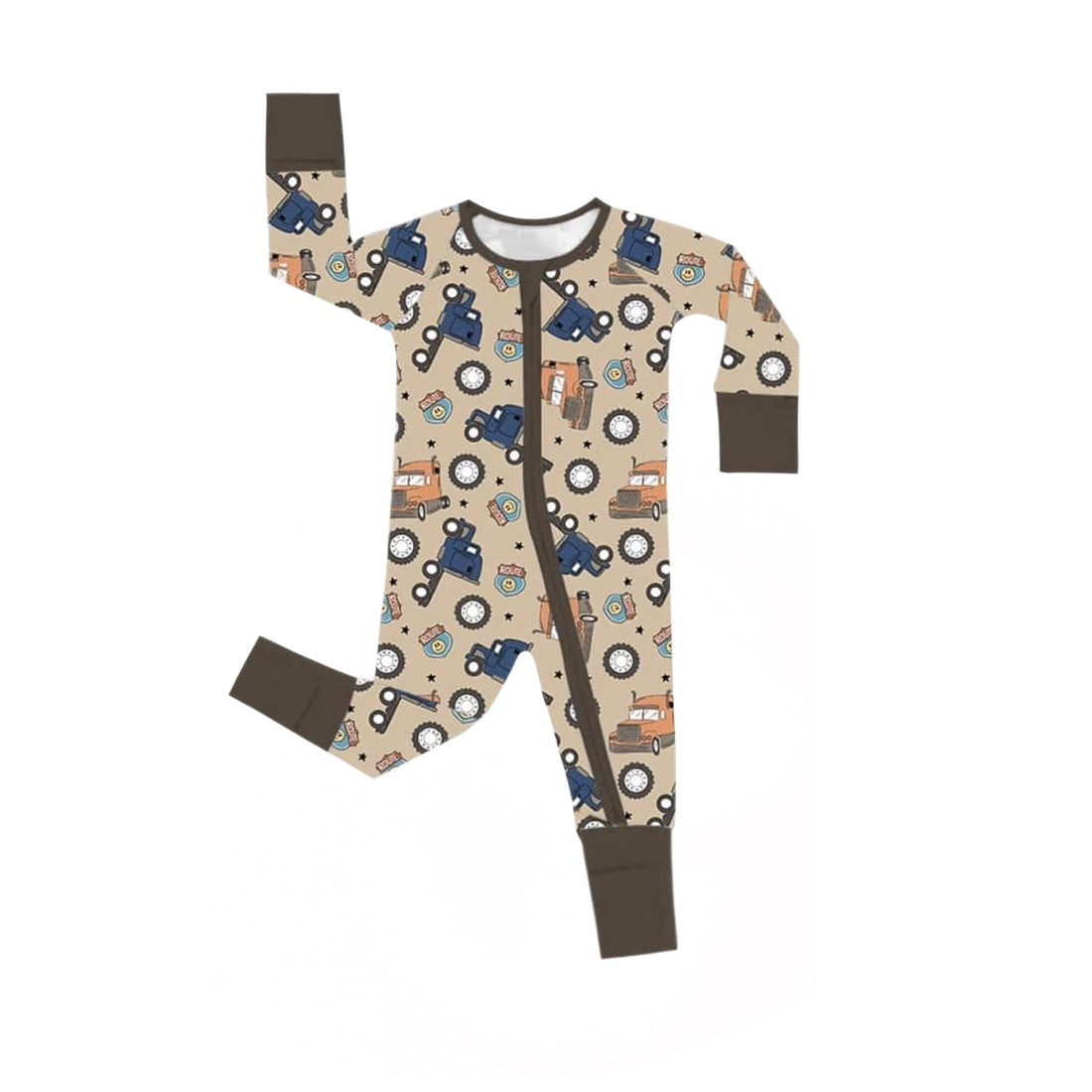 infant baby boy long sleeve zip romper