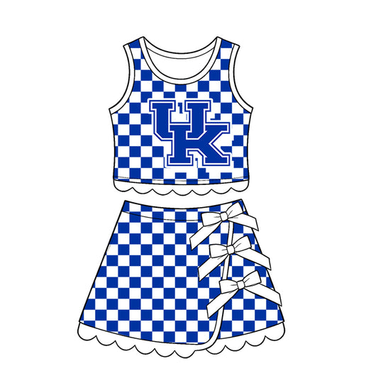 baby girls  sleeveless TEAM yoga top matching skorts yoga clothing set preorder