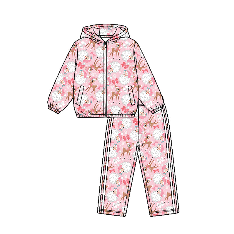 Wholesale Kids Girls Christmas Reindeer Pullover Top Matching Pants Clothes