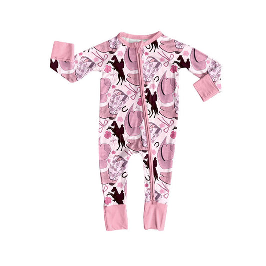 toddle baby western long sleeve zip romper wholesale factory price