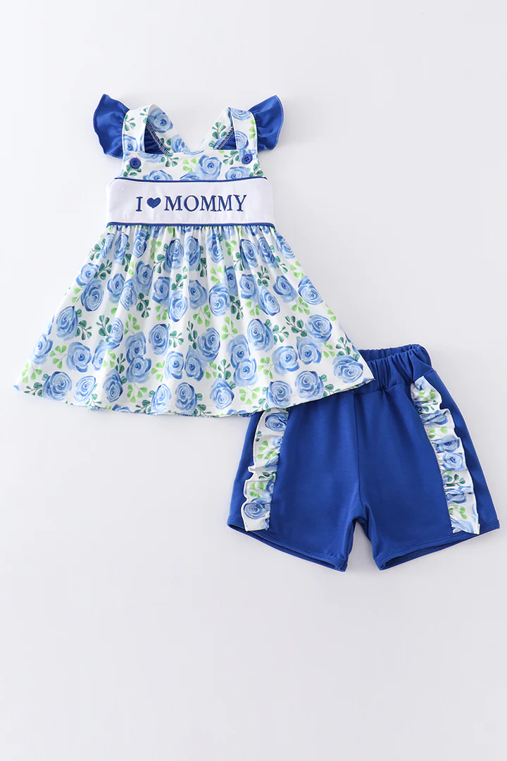 I love mom mothers day floral clothing set