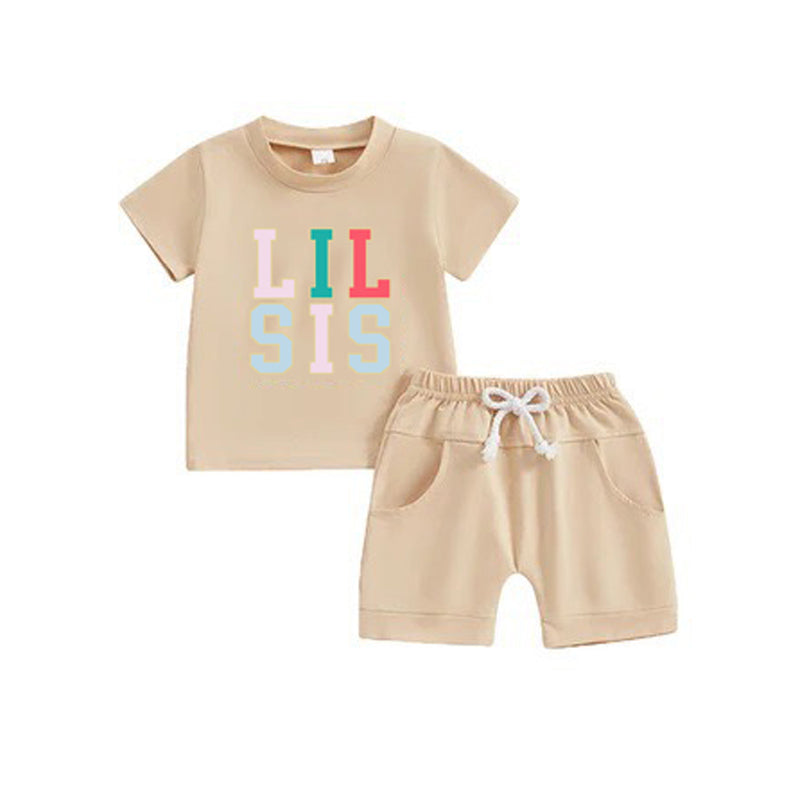 baby girls litter sister sibling  clothing set
