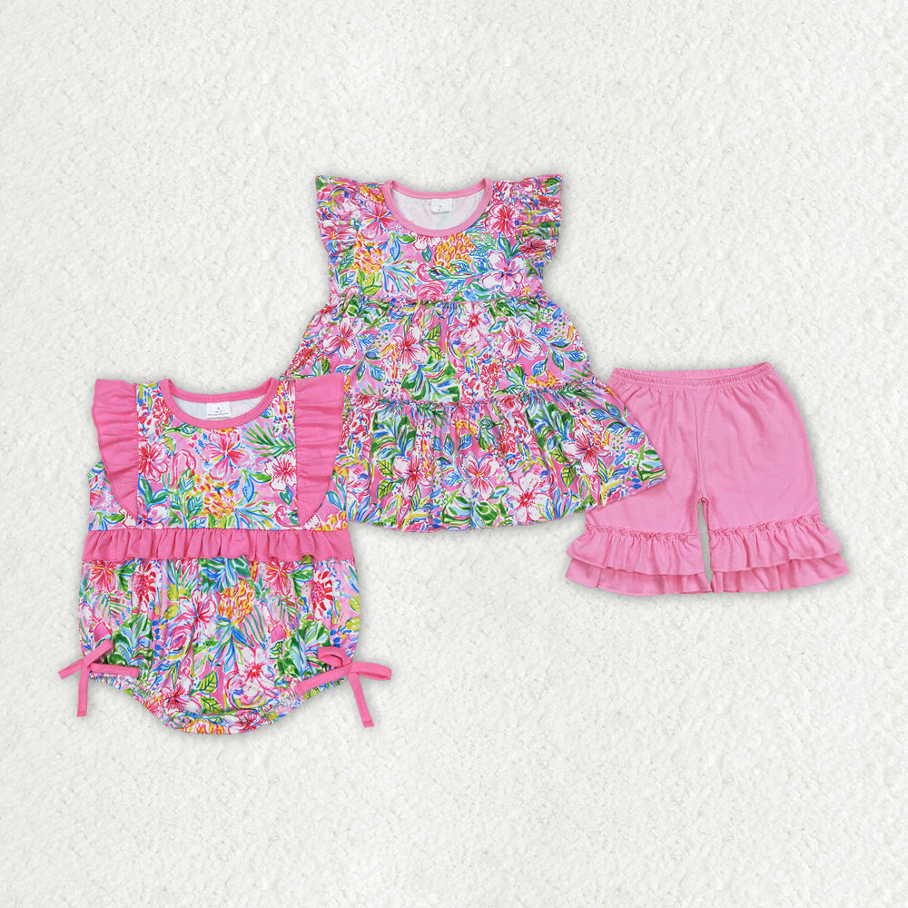 best sister baby girls floral boutique clothing set