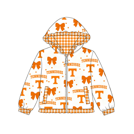 baby girls custom tennessee team design long sleeve hoodie top