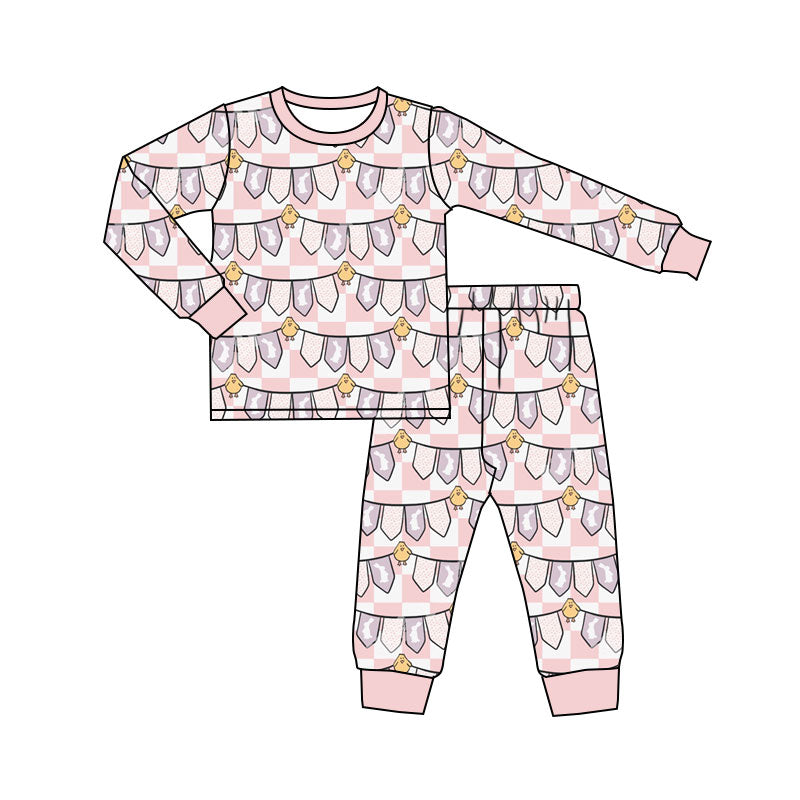 Easter holiday design kids pajama set wholesal factory price