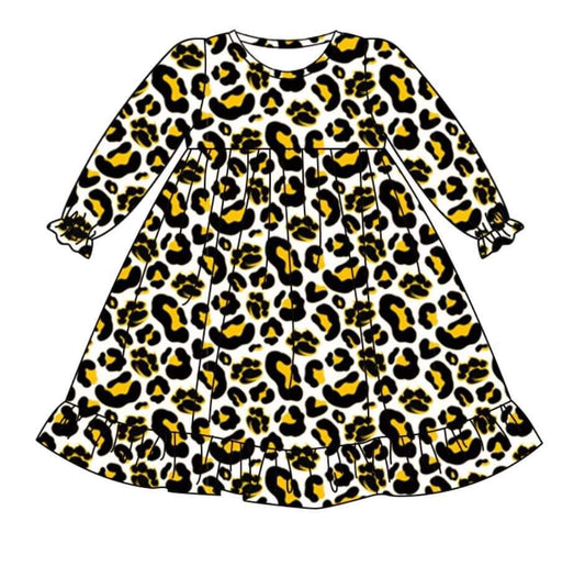baby girl  colleague team cheetah dress