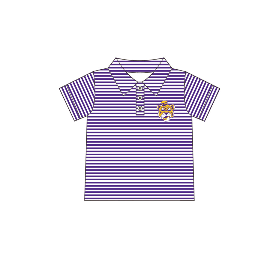 LSU kids baby boy college team polo shirt