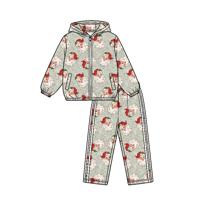 Wholesale Kids Girls Christmas Santa Claus Pullover Top Matching Pants Clothes