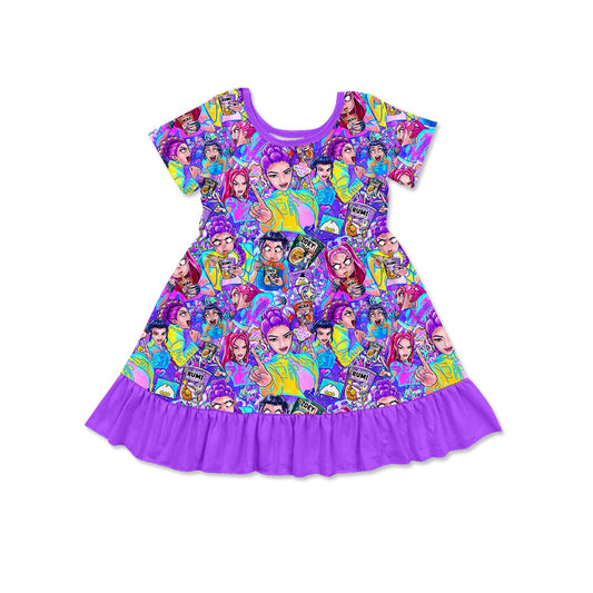 wholesale kids clothes custom kpop design dress