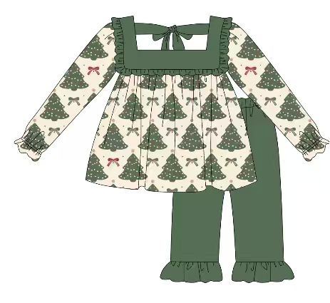 toddle girl Christmas tree deisgn outfit