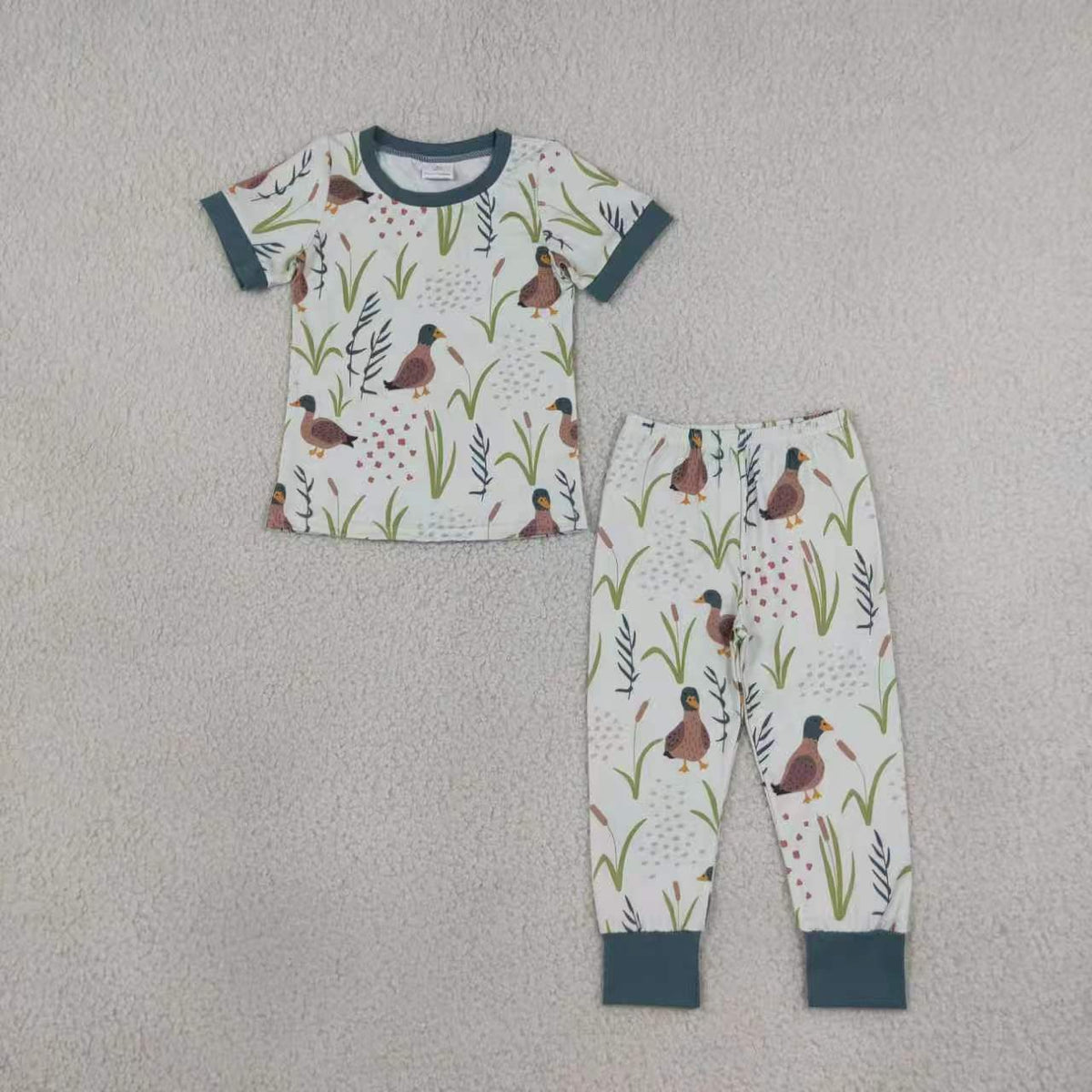 Duck short sleeve top matching pants boy wholesale factory price outfit