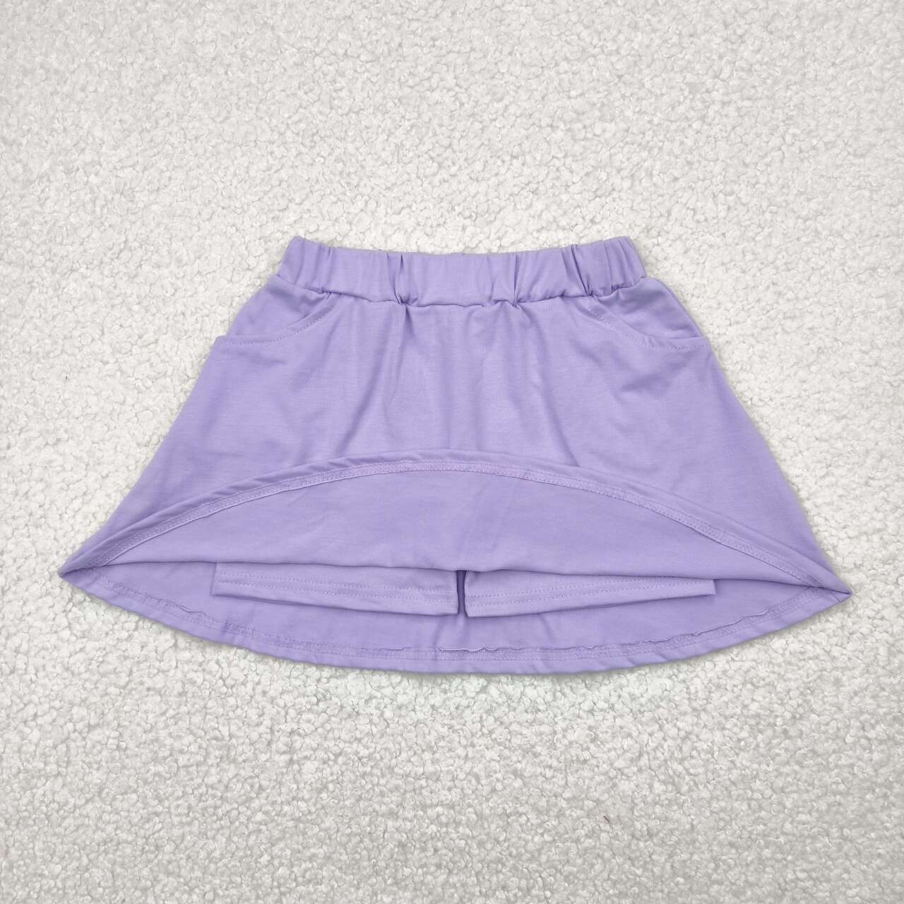 Baby girls lavender pocket cotton skirt shorts