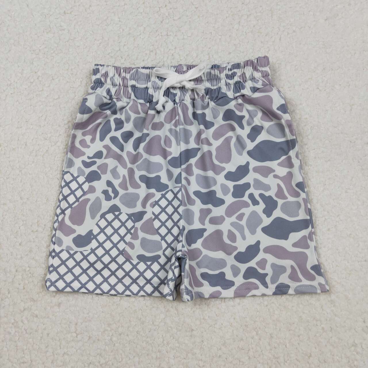 Toddle baby light grey camo summer shorts