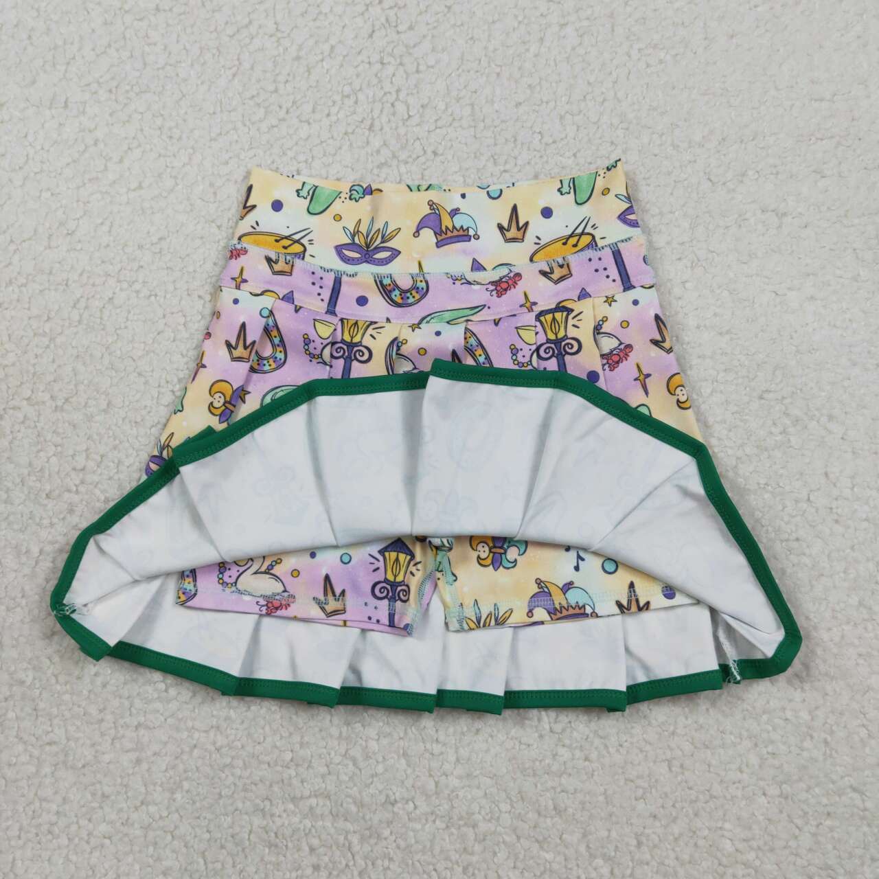 baby girl mardi gras yoga skirt
