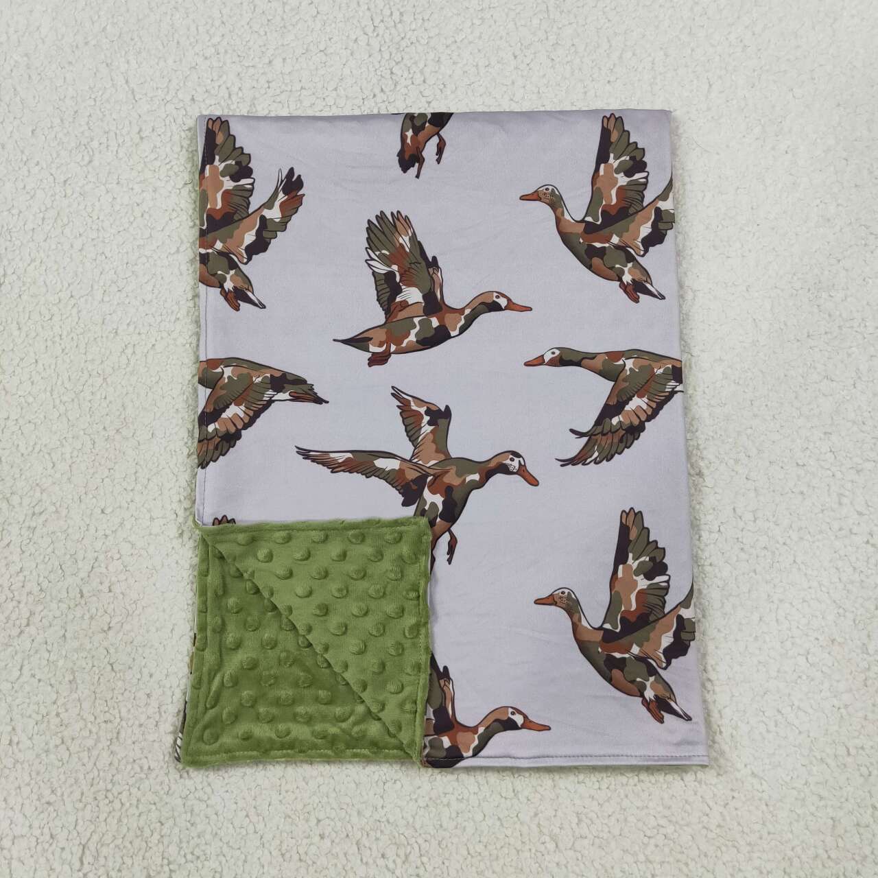 Toddle kids mallard duck design soft blanket