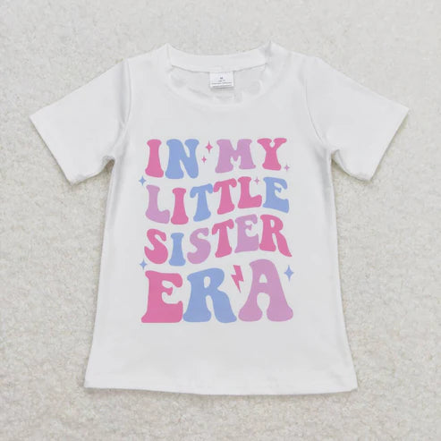 In my big litter sister era short sleeve matching shirt sibling set