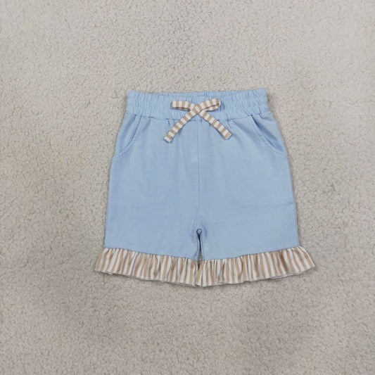 Toddle baby girls blue color summer shorts