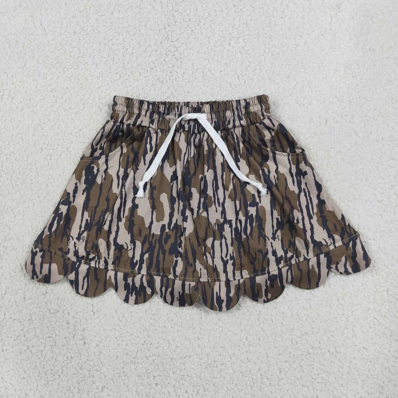 Camo print girls summer skirts