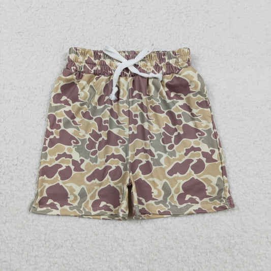 baby boy light khaki brown camo shorts