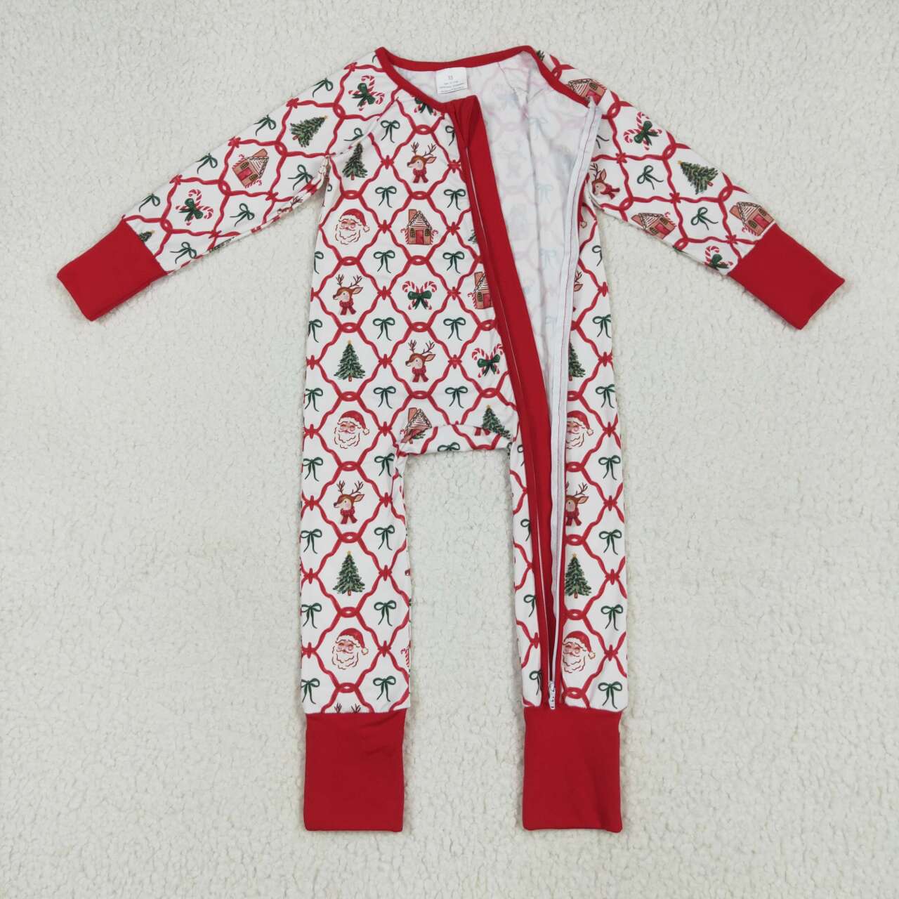 Toddle girls Christmas Santa long sleeve romper