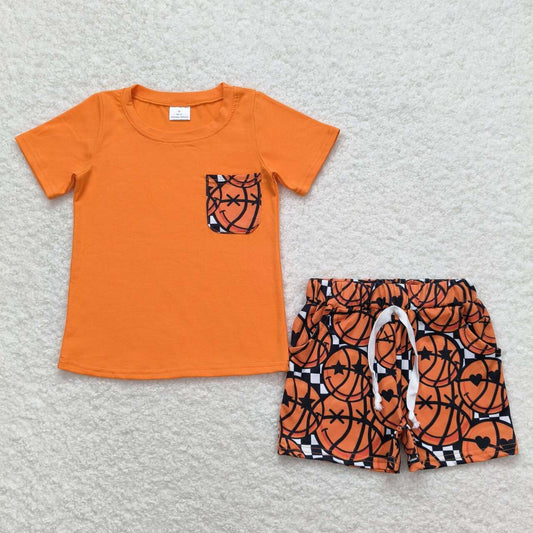 baby boy short sleeve basketball outfit