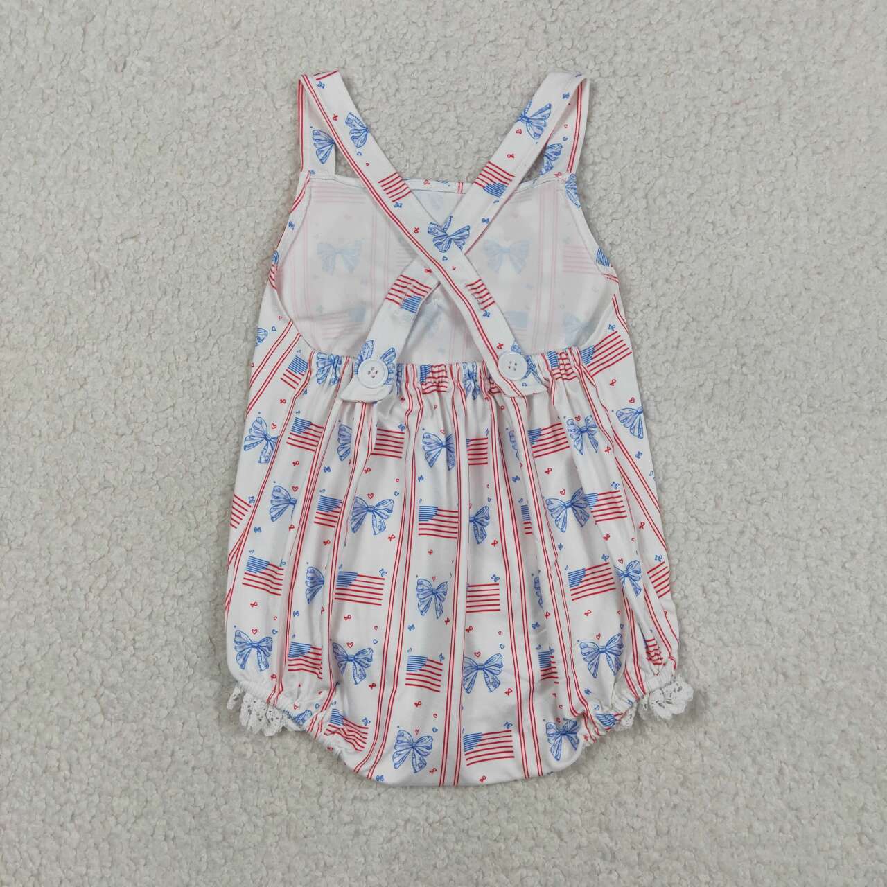 July 4th design baby girls romper
