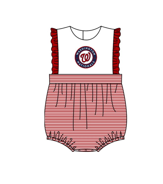 Washington Team design toddle baby girl summer romper