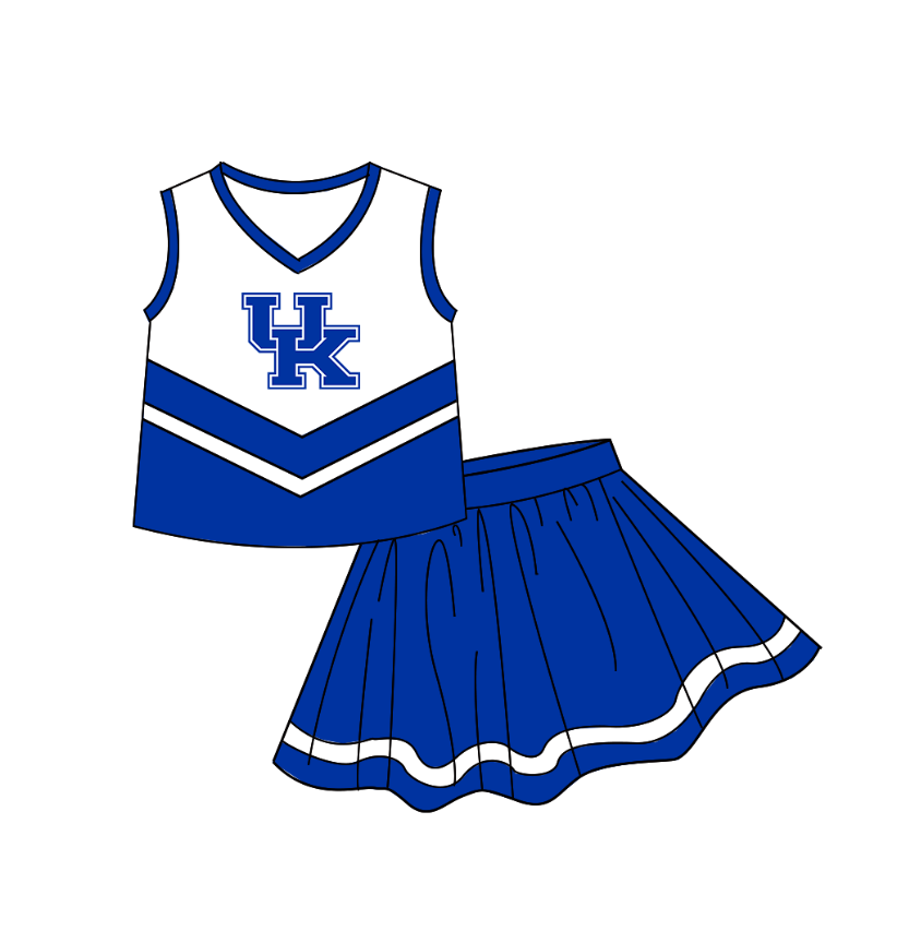 baby girl sleeveless top matching skorts custom design team outfit