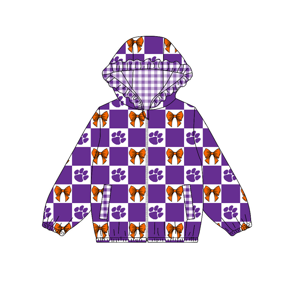 baby girls custom team design long sleeve hoodie top