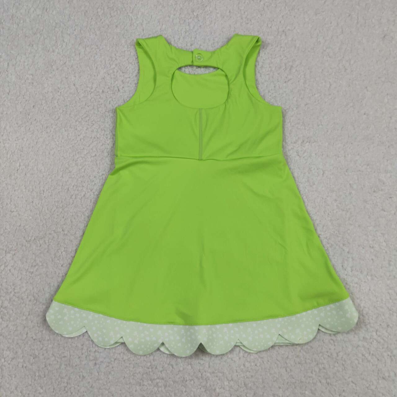Lime green bow baby girls summer yoga dress